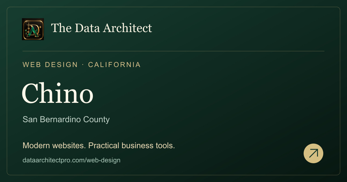 The Data Architect — web design in Chino, California