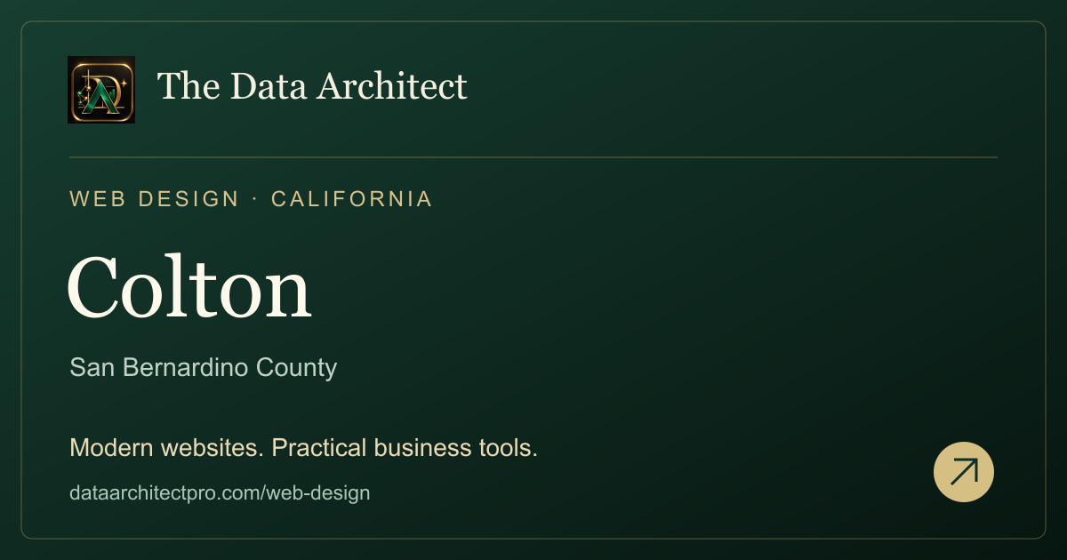The Data Architect — web design in Colton, California