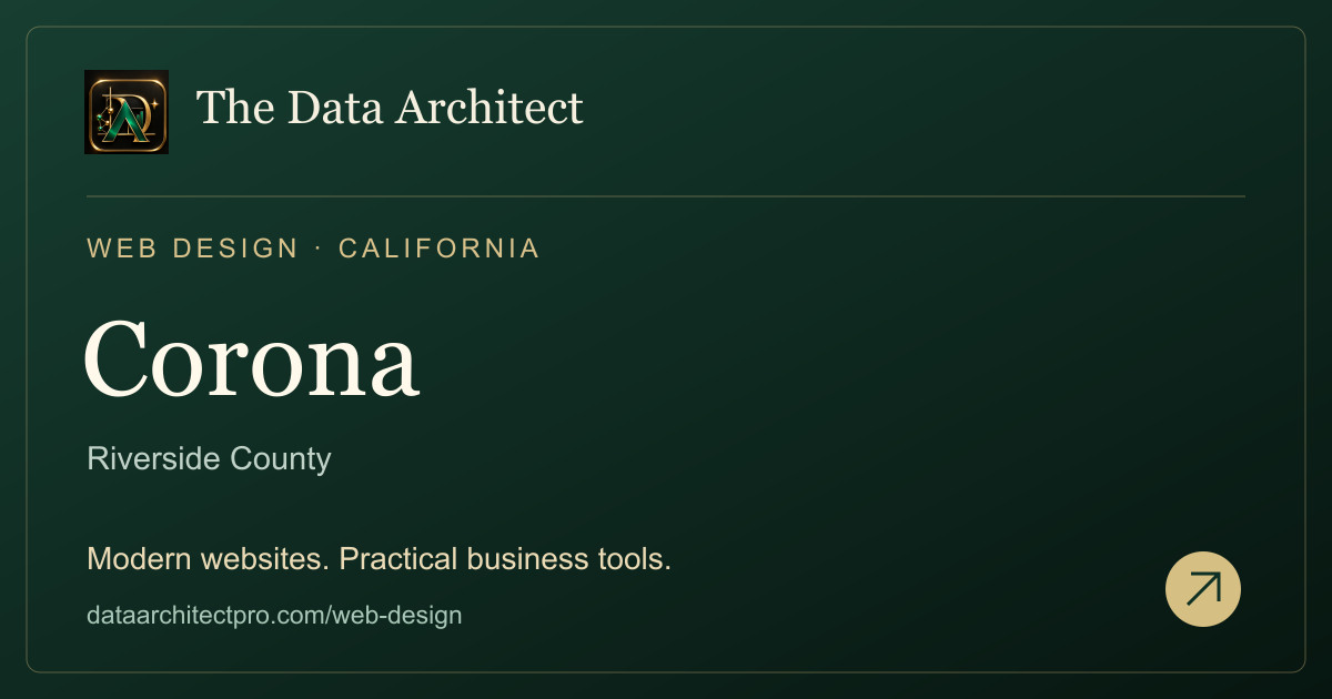 The Data Architect — web design in Corona, California