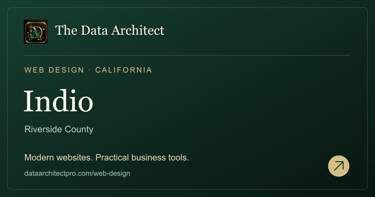 The Data Architect — web design in Indio, California