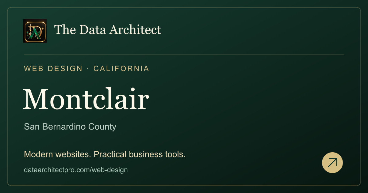 The Data Architect — web design in Montclair, California