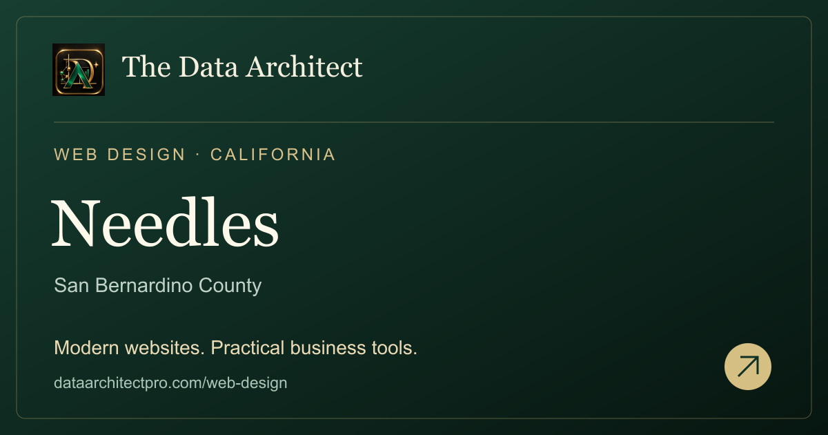 The Data Architect — web design in Needles, California