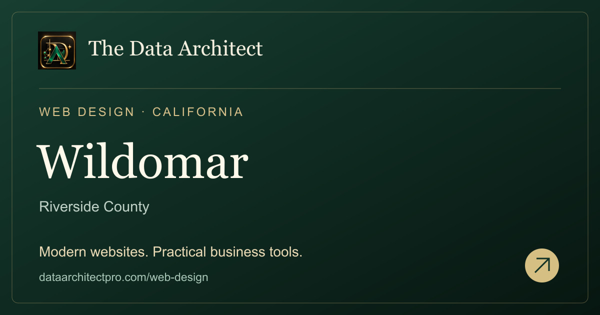 The Data Architect — web design in Wildomar, California