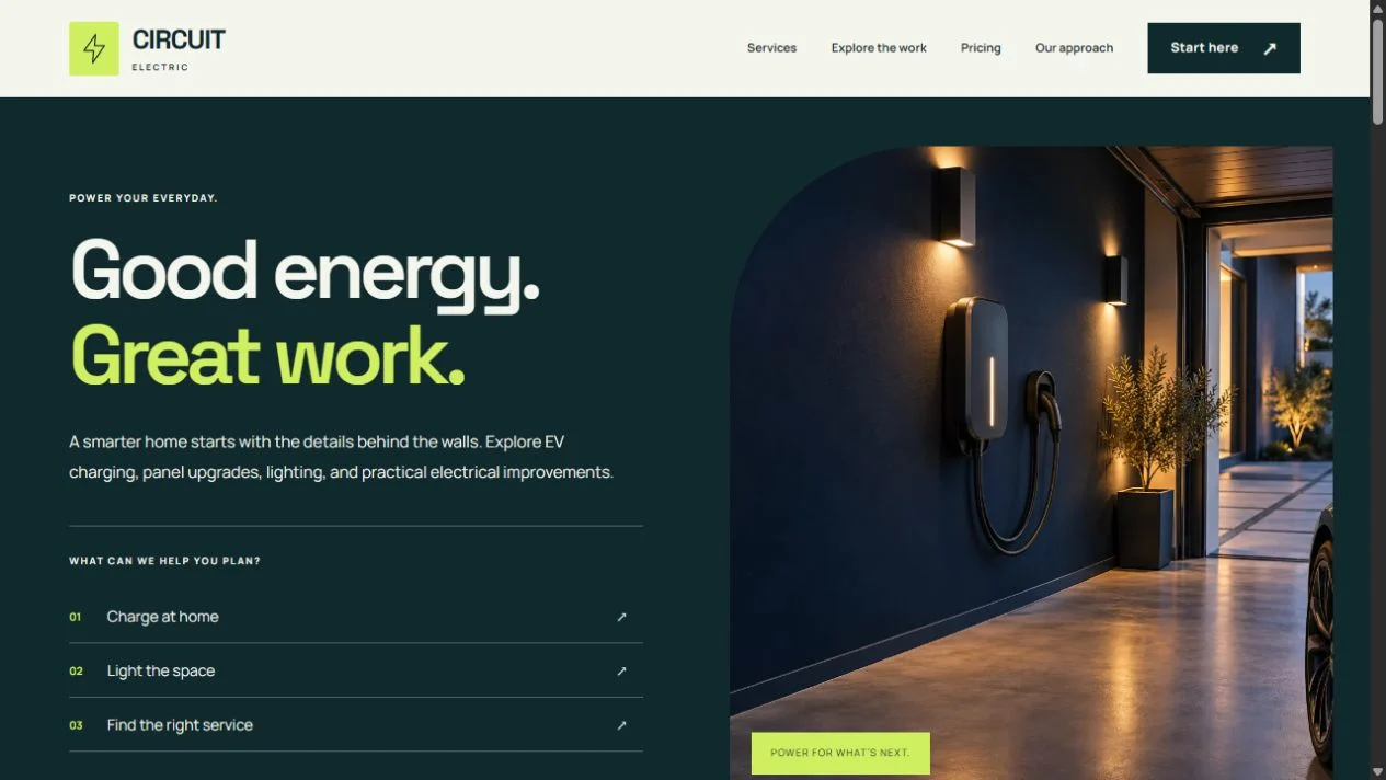 A screenshot of our Circuit Electric build.